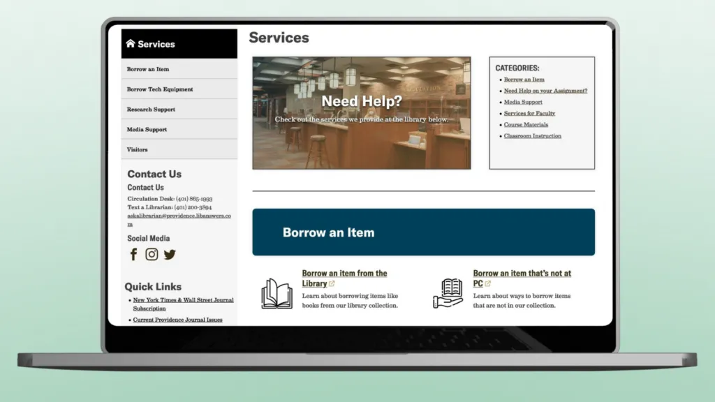 Library Website Redesign